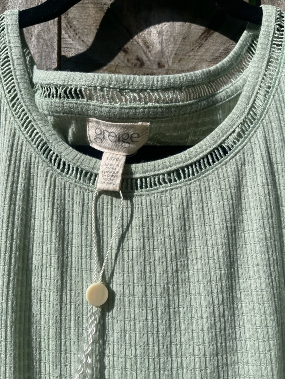 Greige Sz L Sleeveless Sage Tie-Front Midi Dress - Picture 7 of 13